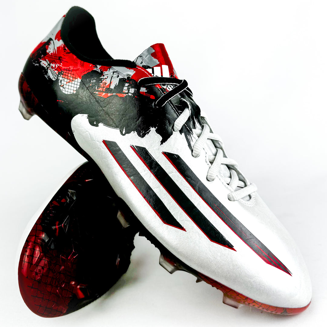 Adidas F50 Adizero Messi 10.2 FG - Pibe de Barr10 - White/Scarlet Red/Granite *In Box*