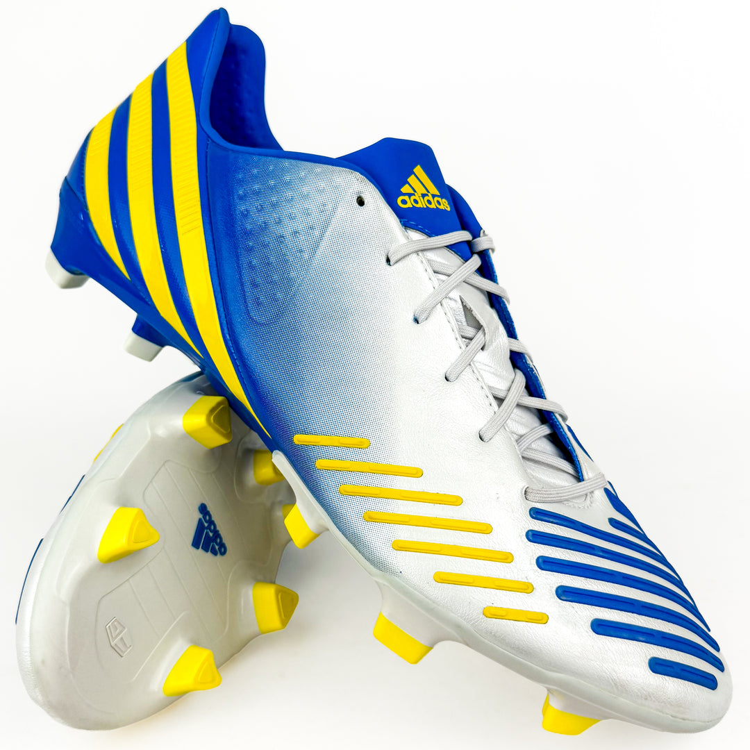 Adidas Predator LZ FG - White/Vivid Yellow/Prime Blue *Brand New*