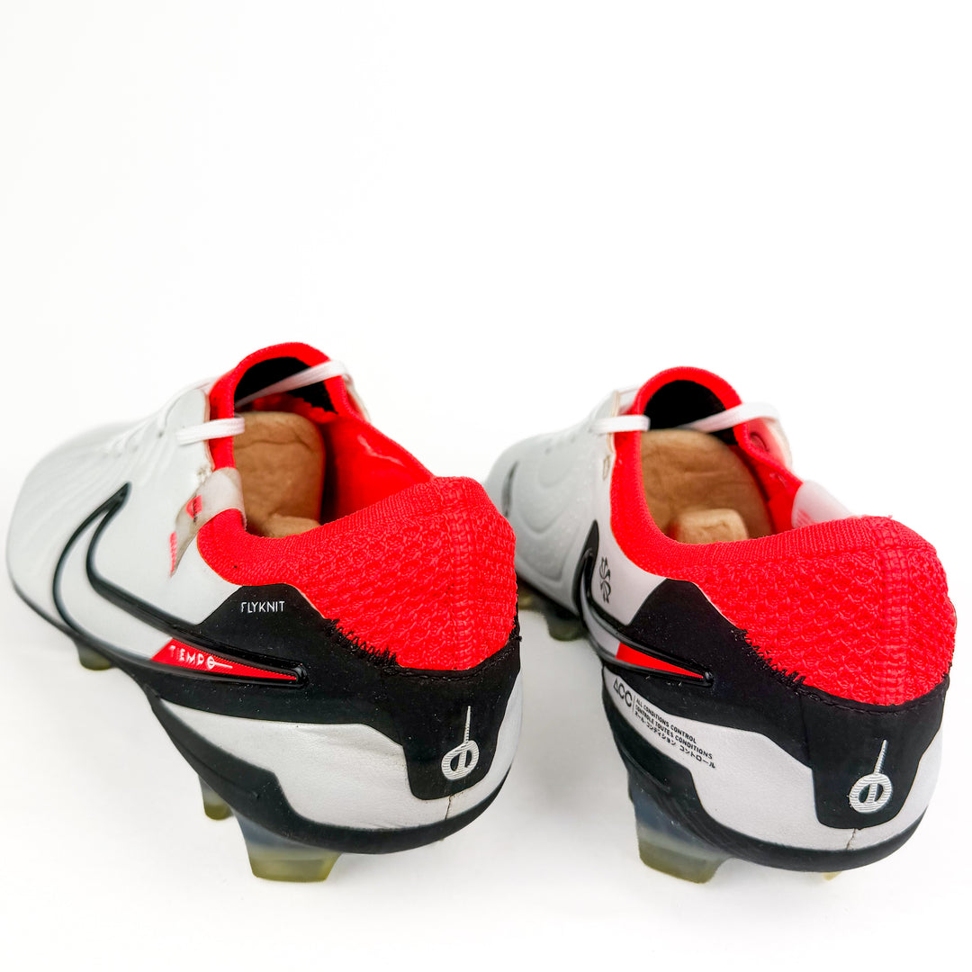 Nike Tiempo Legend 10 Elite FG - White/Hyper Crimson/Black *Pre-Owned*