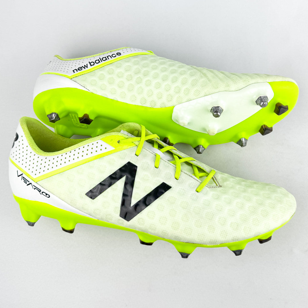 New Balance Visaro Pro SG - White/Toxic Green/Black *Wore Once*