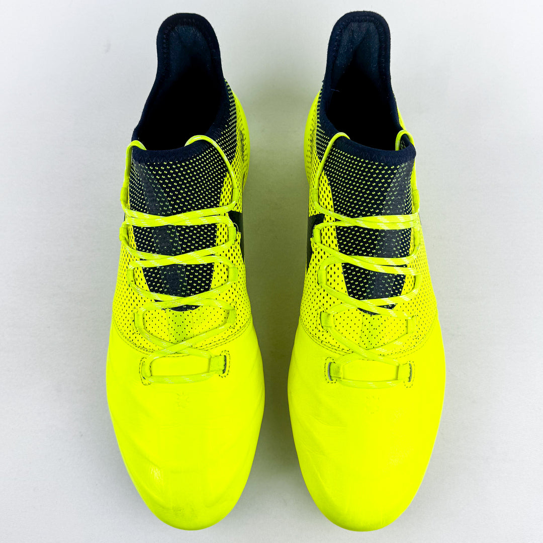 Adidas X 17.1 Leather FG - Solar Yellow/Legend Ink *Wore Once*