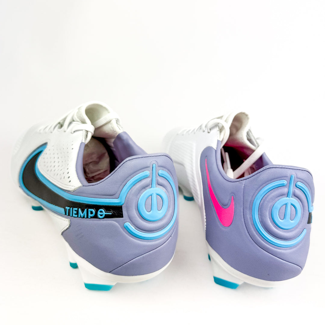 Nike Tiempo Legend 9 Pro FG - White/Baltic Blue/Pink Blast/Black *Brand New*