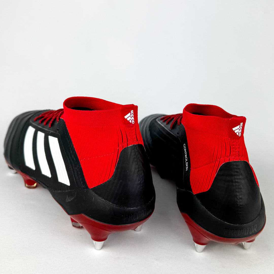 Adidas Predator 18.1 Leather SG - Black/Active Red/White *Brand New*