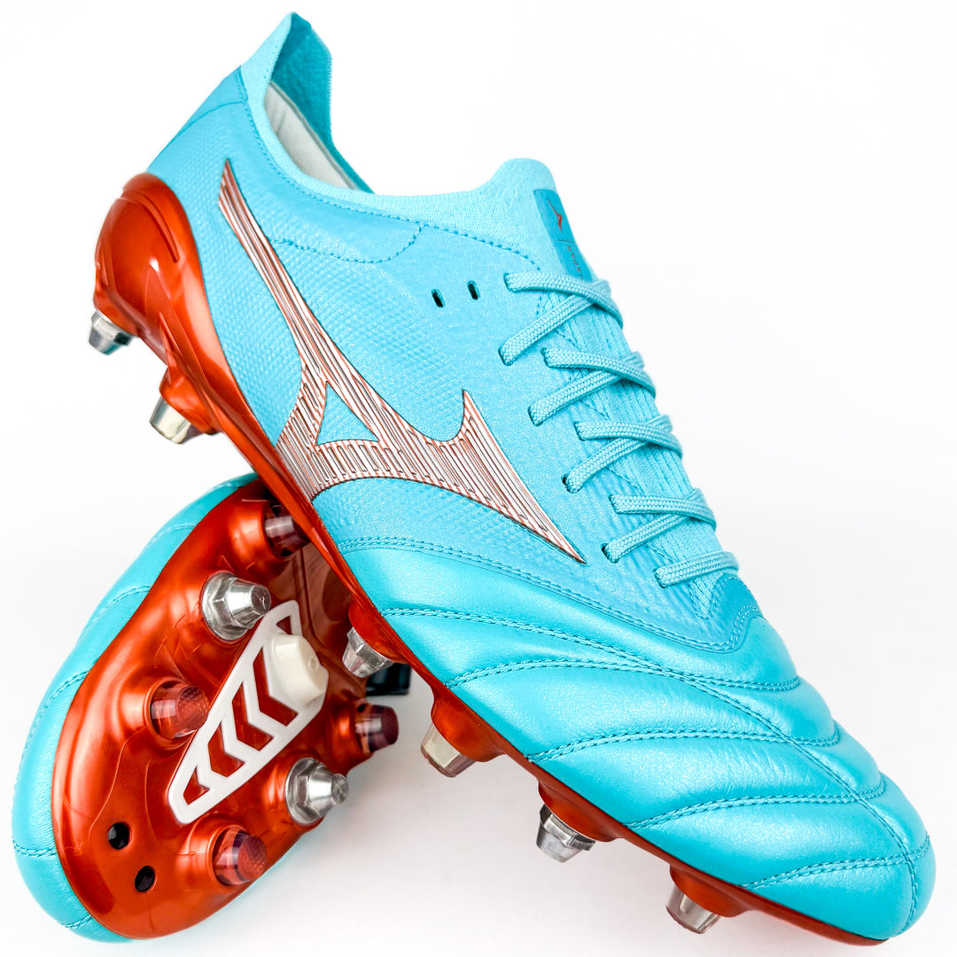 Mizuno Morelia Neo III Beta Elite SG - Made in Japan - Azure Blue/White/Copper *In Box*