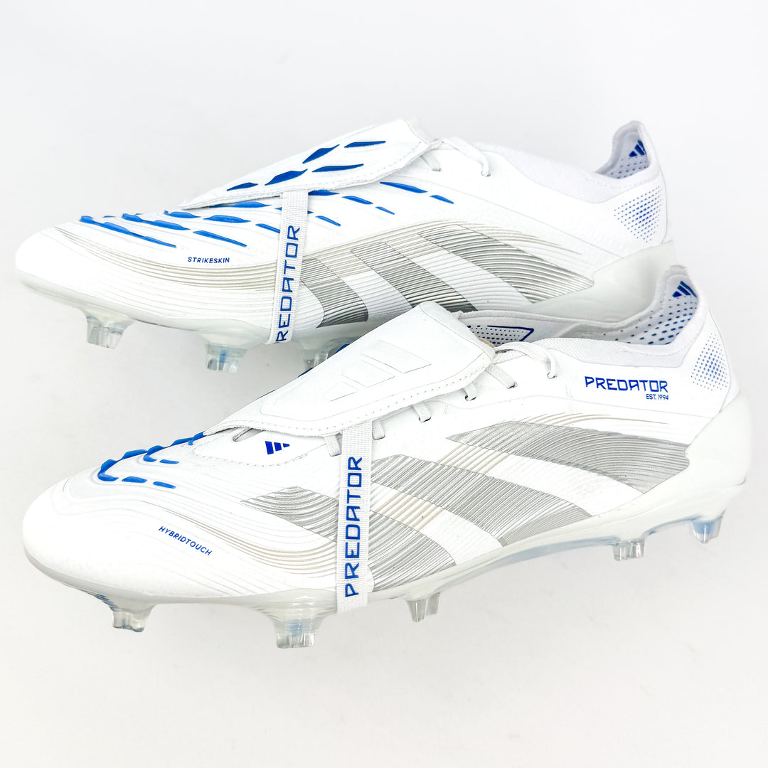 Adidas Predator Elite Tongue FT FG - White/Silver Metallic/Bright Royal *Brand New*