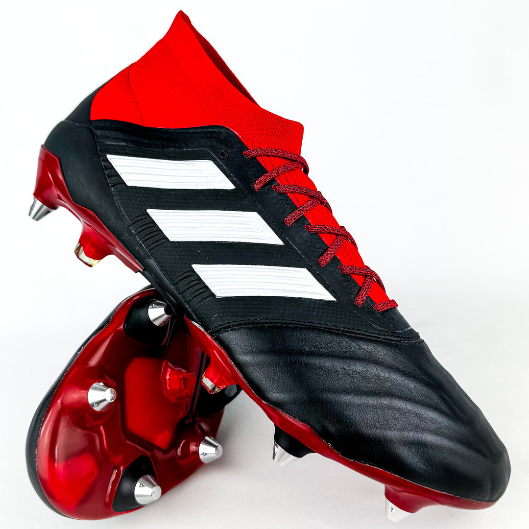 Adidas Predator 18.1 Leather SG - Black/Active Red/White *Brand New*