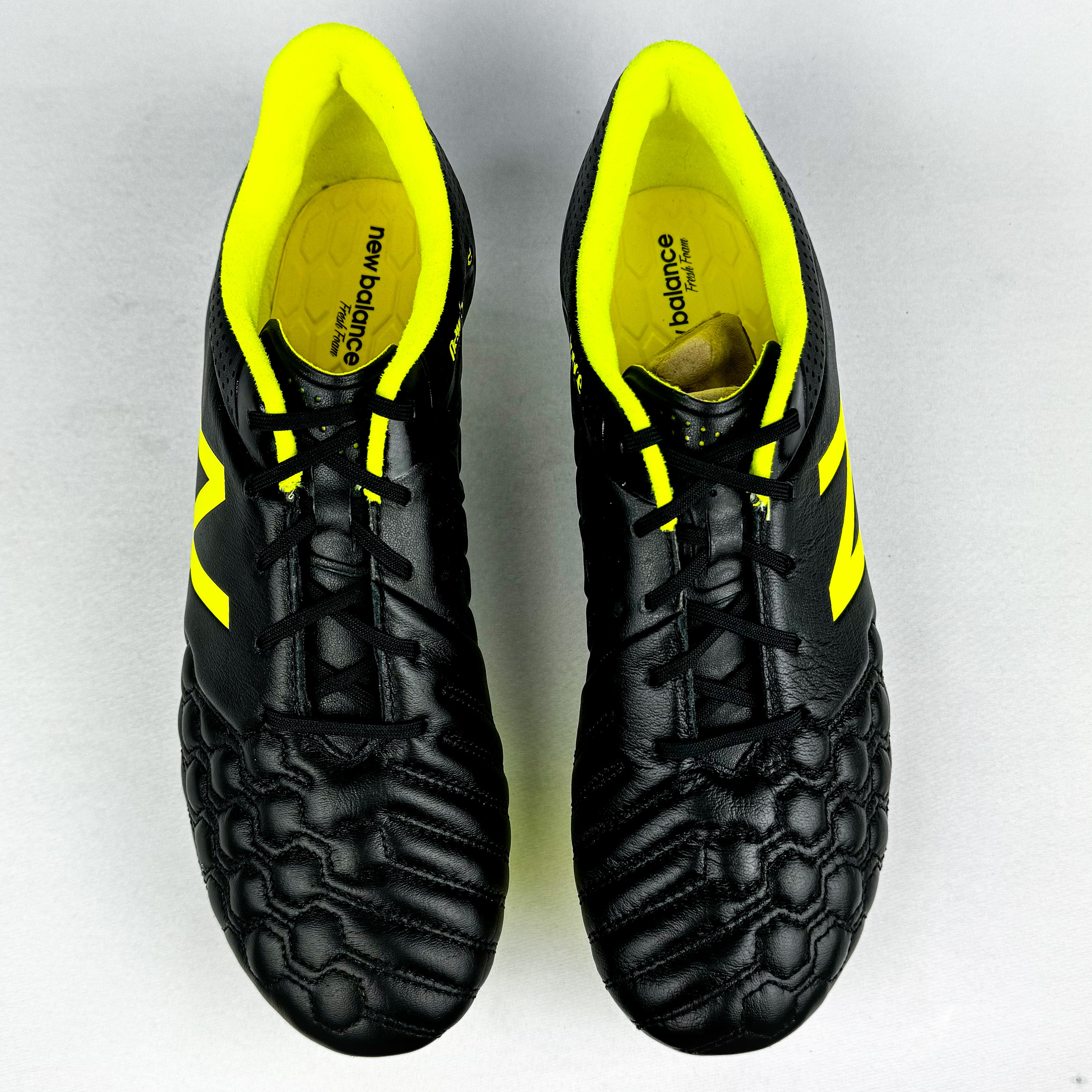 New Balance Visaro Pro K Leather FG Black Yellow White In Box PM Boots