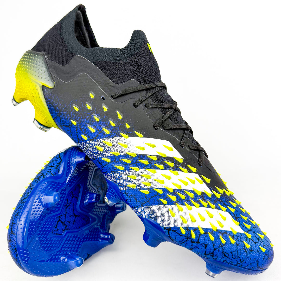 Adidas Predator Freak .1 Low FG - Blue/Core Black/Solar Yellow/White *Brand New*