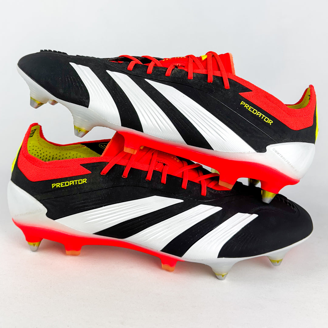 Adidas Predator Elite SG - Core Black/Solar Red/Solar Yellow *Pre-Owned*