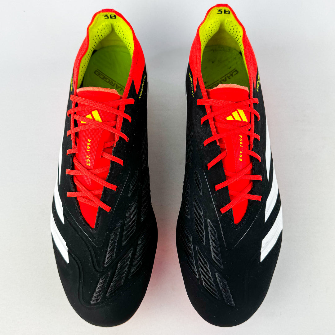 Adidas Predator Elite SG - Core Black/Solar Red/Solar Yellow *Pre-Owned*