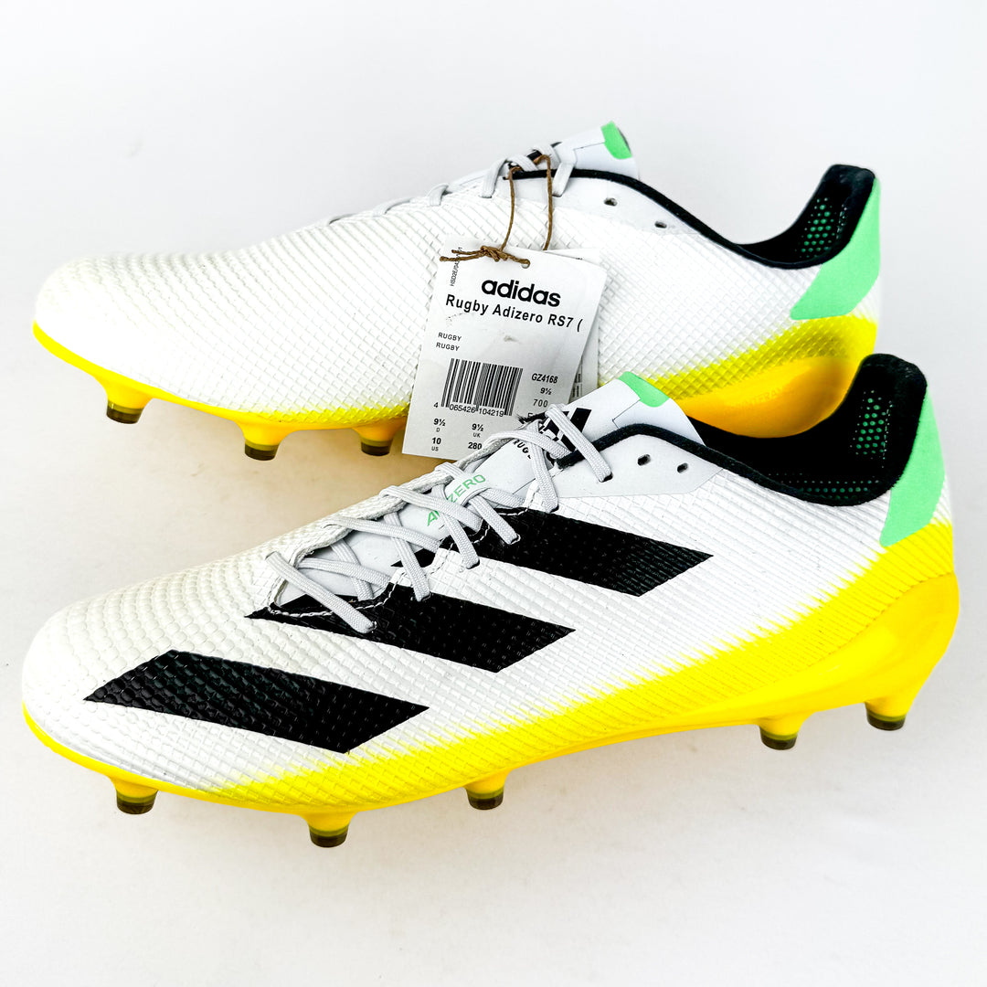 Adidas Adizero RS7 FG - White/Black/Beam Yellow/Beam Green *Brand New*
