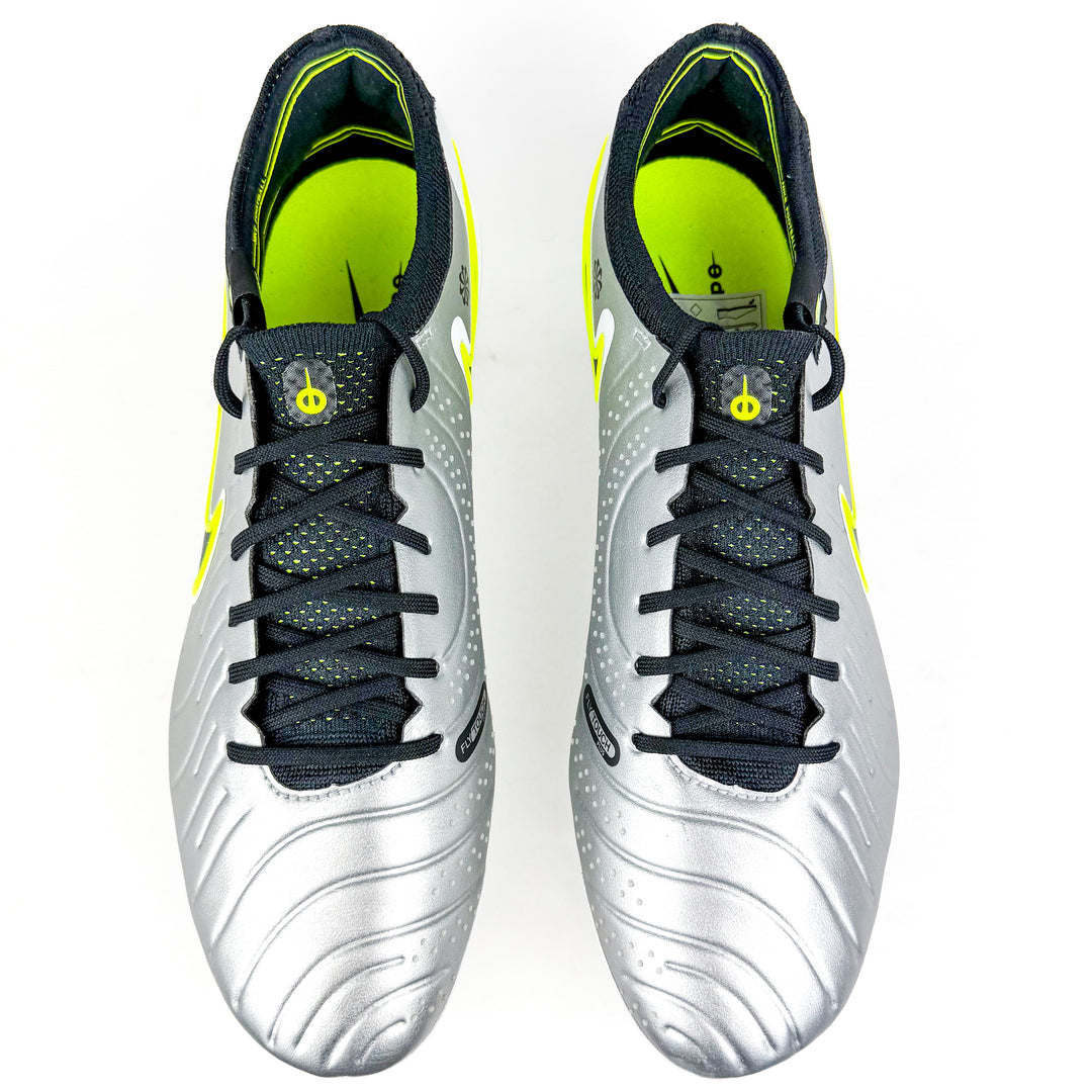 Nike Tiempo Legend 10 Elite FG  - Metallic Silver/Black/Volt *Brand New*