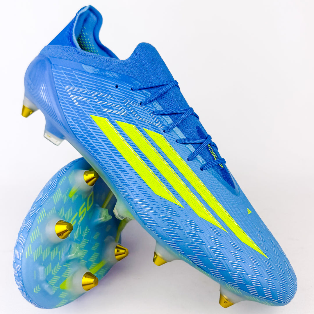 Adidas F50 Elite SG - Lucid Ray Blue/Team Solar Yellow/Lucid Aquamarine *Laced Mod*