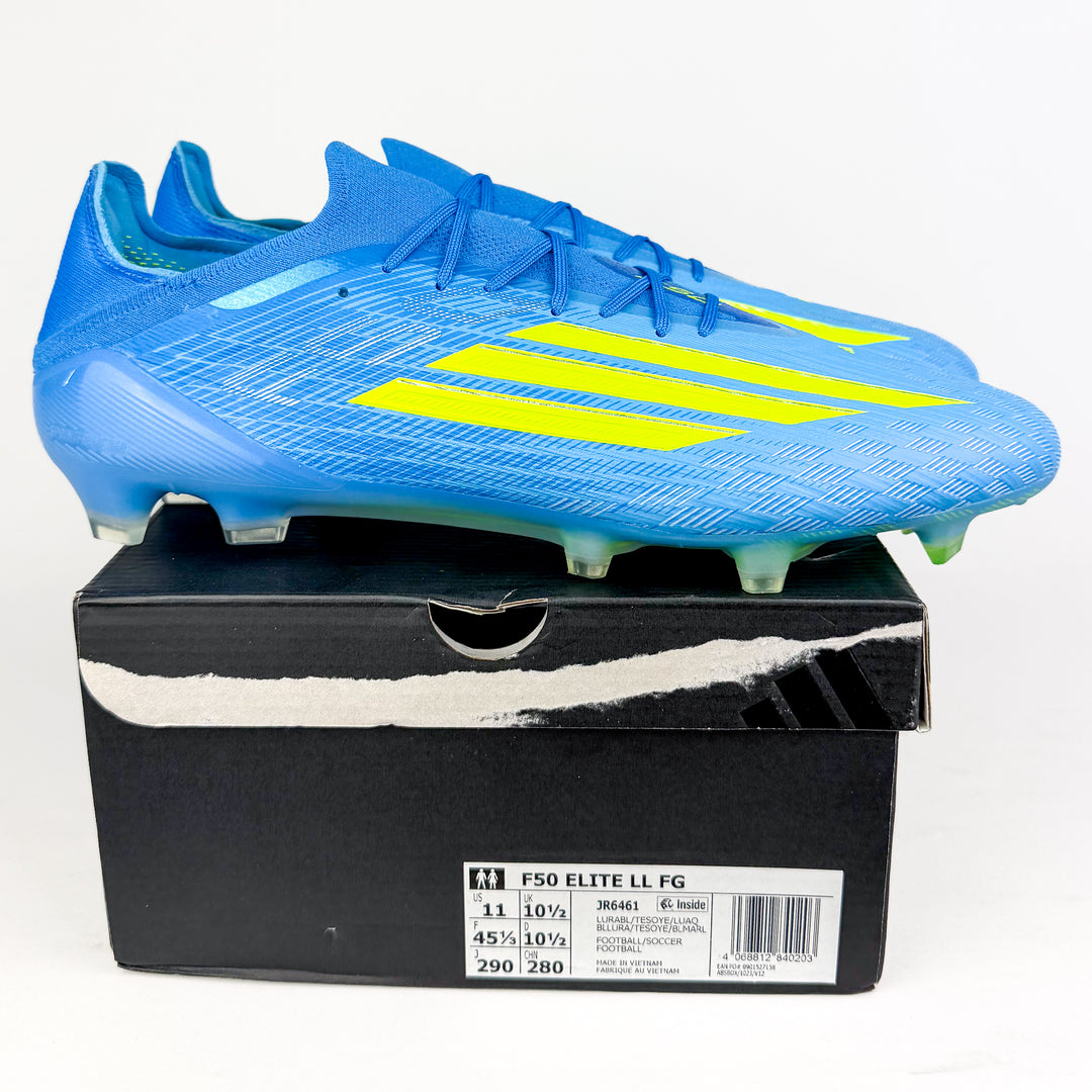Adidas F50 Elite FG - Lucid Ray Blue/Team Solar Yellow/Lucid Aquamarine *Laced Mod*