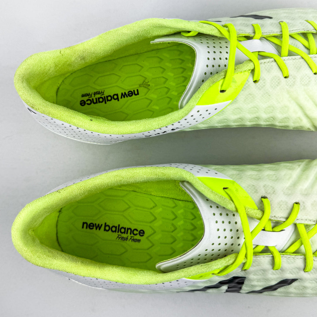 New Balance Visaro Pro SG - White/Toxic Green/Black *Wore Once*