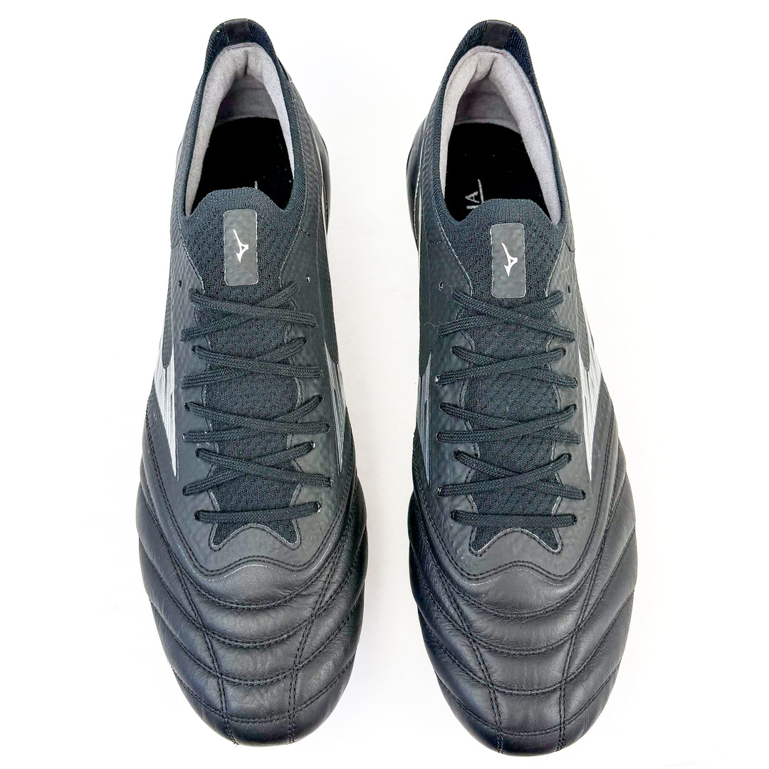 Mizuno Morelia Neo IV Beta Elite FG - Black/Galaxy Silver/Black *Brand New*
