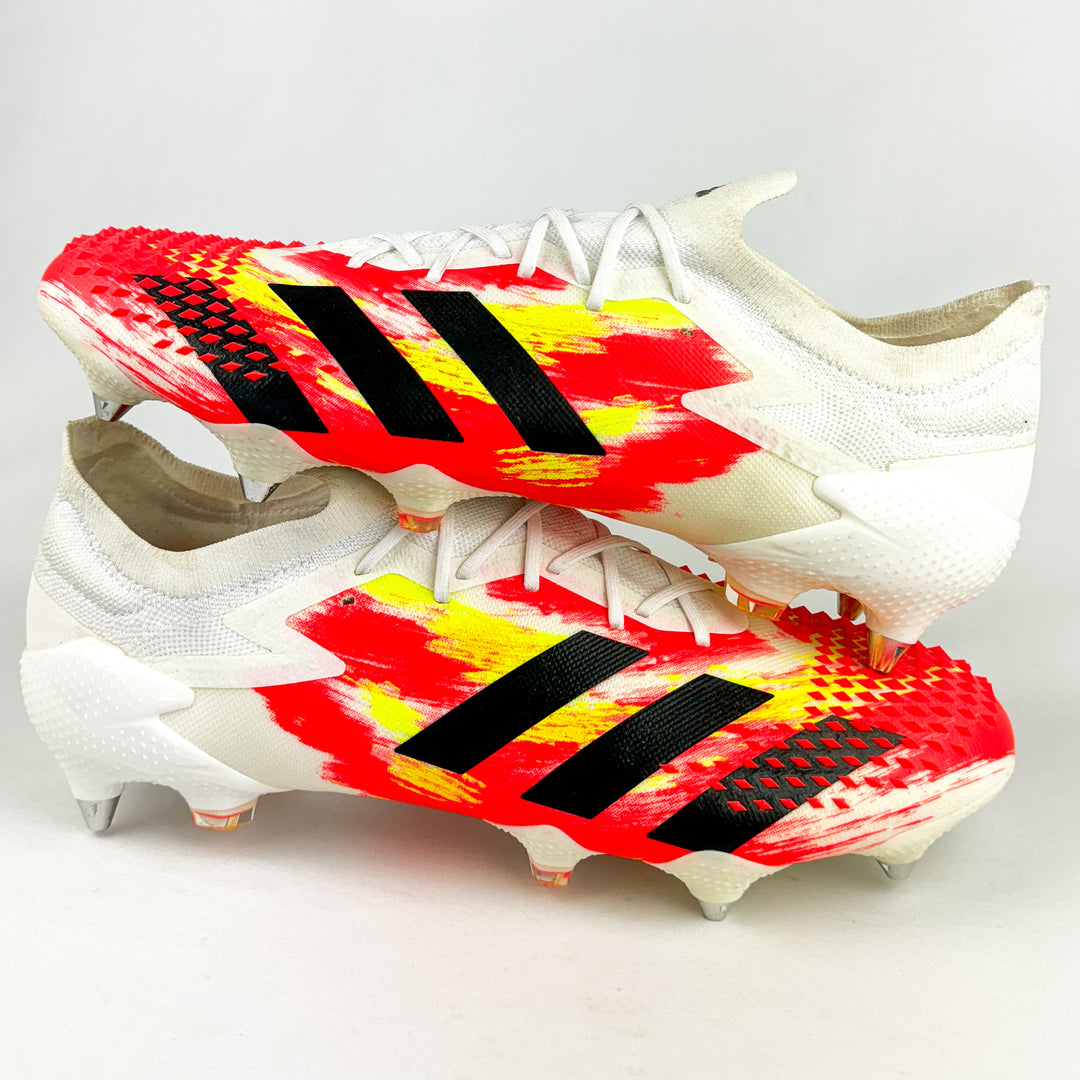 Adidas Predator 20.1 Mutator Low SG - White/Pop Red/Solar Yellow/Black *Brand New*