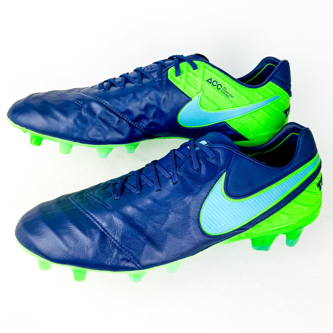 Nike Tiempo Legend VI Elite FG - Coastal Blue/Polarized Blue/Rage Green *Brand New*