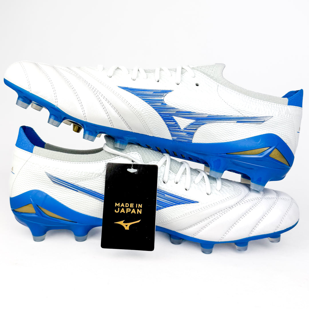 Mizuno Morelia Neo IV Beta Elite FG - Made in Japan - White/Laser Blue *In Box*