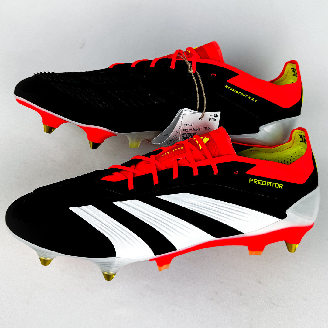 Adidas Predator Elite SG - Core Black/Solar Red/Solar Yellow *Brand New*