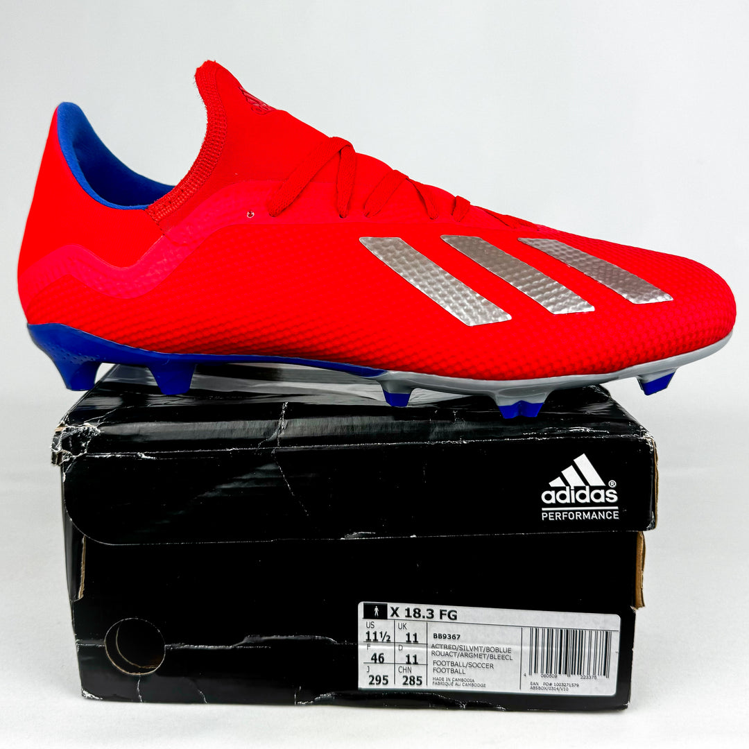 Adidas X 18.3 FG - Active Red/Bold Blue/Silver Metallic *In Box*