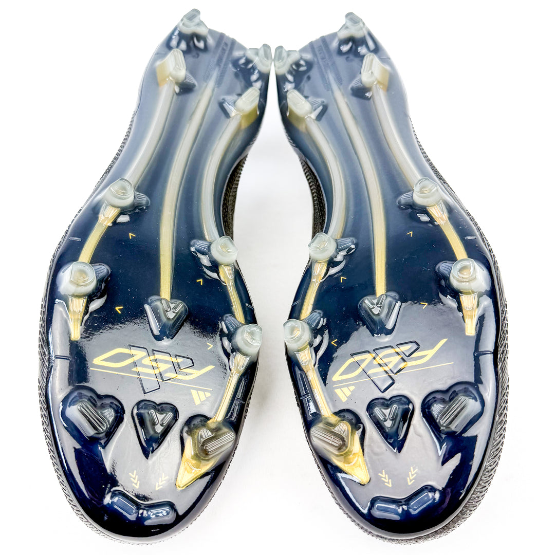 Adidas F50 Elite FG - Black/Iron Metallic/Gold Metallic *Laced Mod*