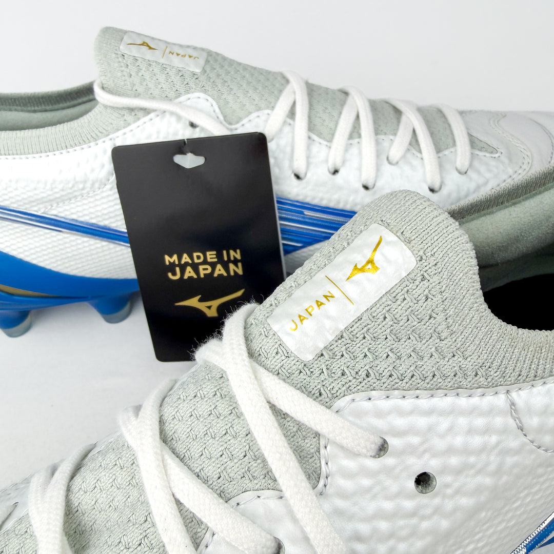 Mizuno Morelia Neo IV Beta Elite FG - Made in Japan - White/Laser Blue *In Box*