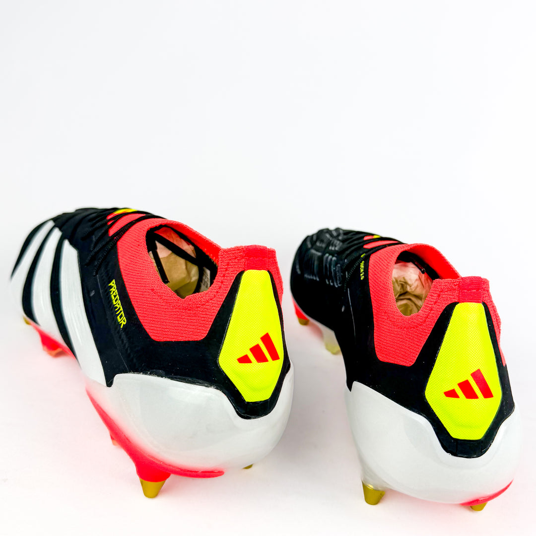 Adidas Predator Elite SG - Black/Solar Red/White/Solar Yellow *Laced Mod*
