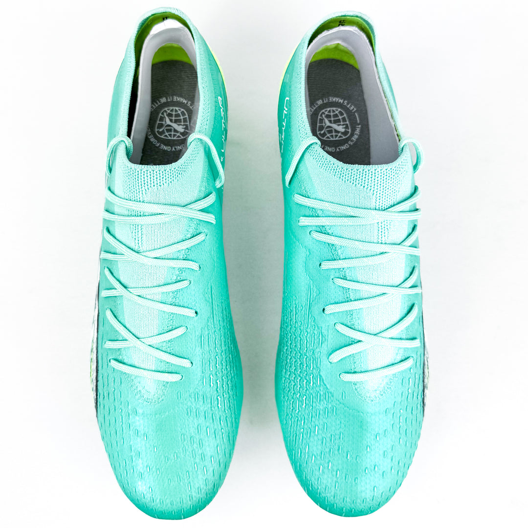 Puma Ultra Ultimate FG - Peppermint/Fast Yellow/White *Brand New*