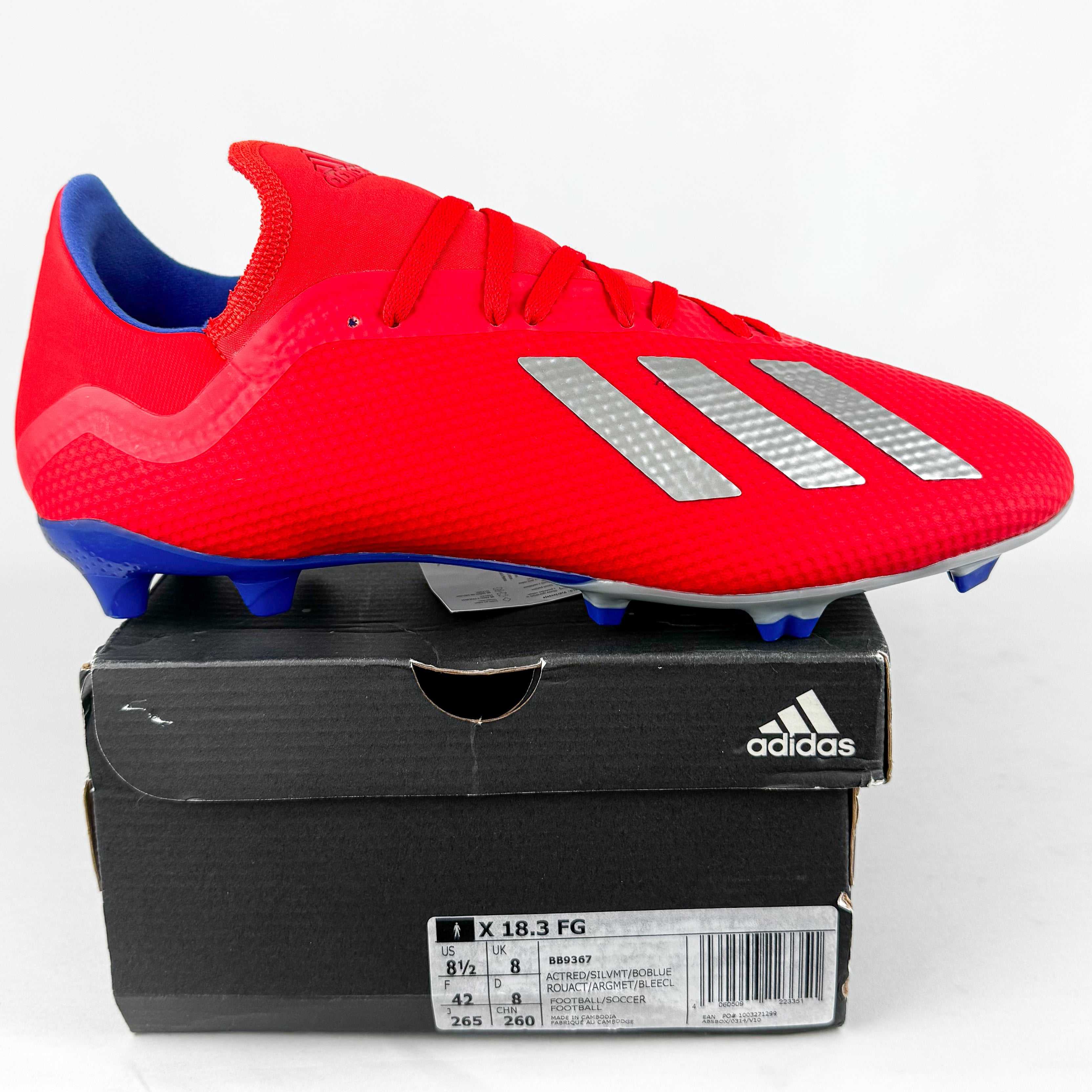 Adidas X 18.3 FG - Active Red/Bold Blue/Silver Metallic *In