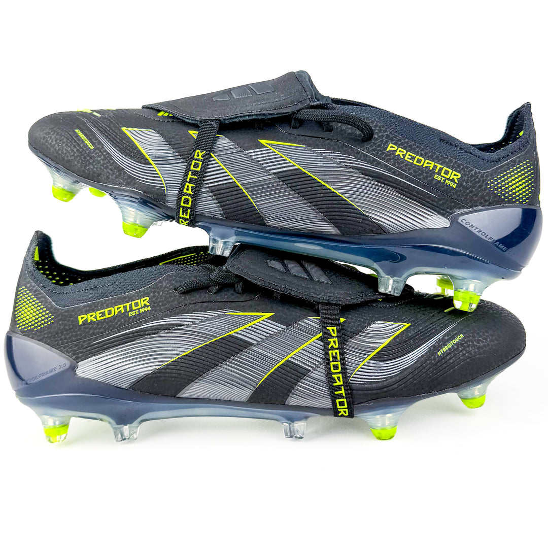 Adidas Predator Elite Tongue FT FG - Core Black/Carbon/Lucid Lemon *In Box*