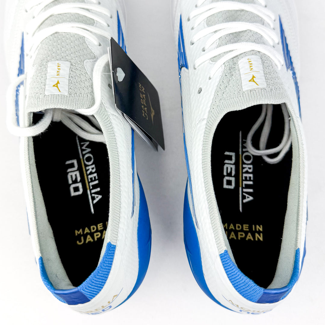 Mizuno Morelia Neo IV Beta Elite FG - Made in Japan - White/Laser Blue *In Box*
