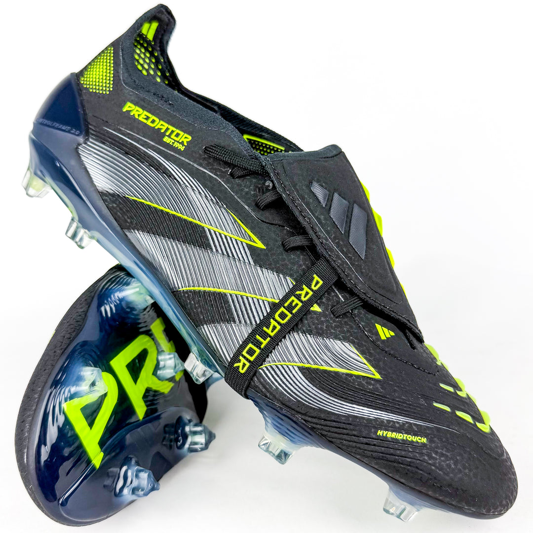 Adidas Predator Elite Tongue FT FG - Core Black/Carbon/Lucid Lemon *In Box*