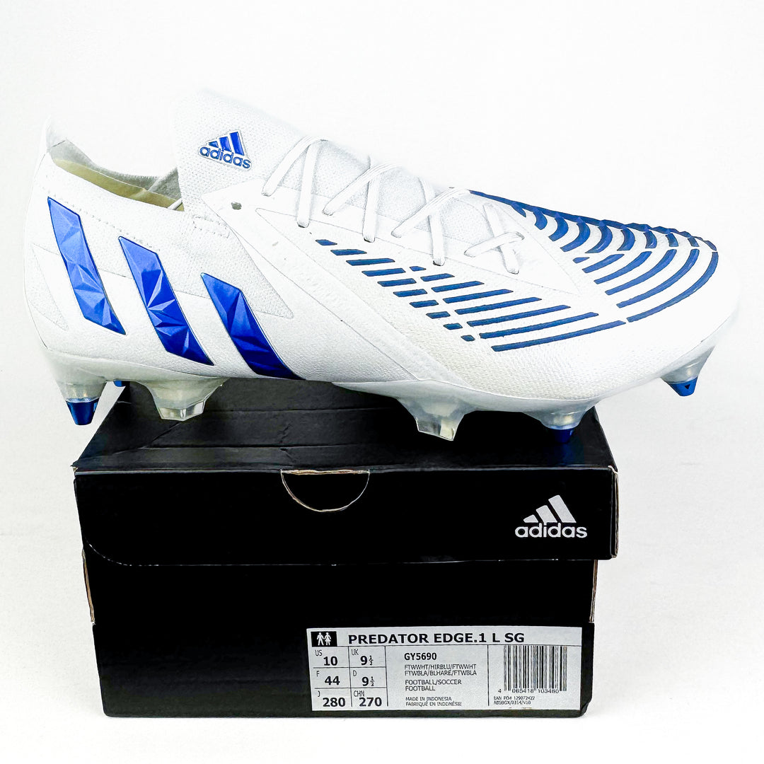 Adidas Predator Edge .1 Low SG - White/Hi-Res Blue *In Box*