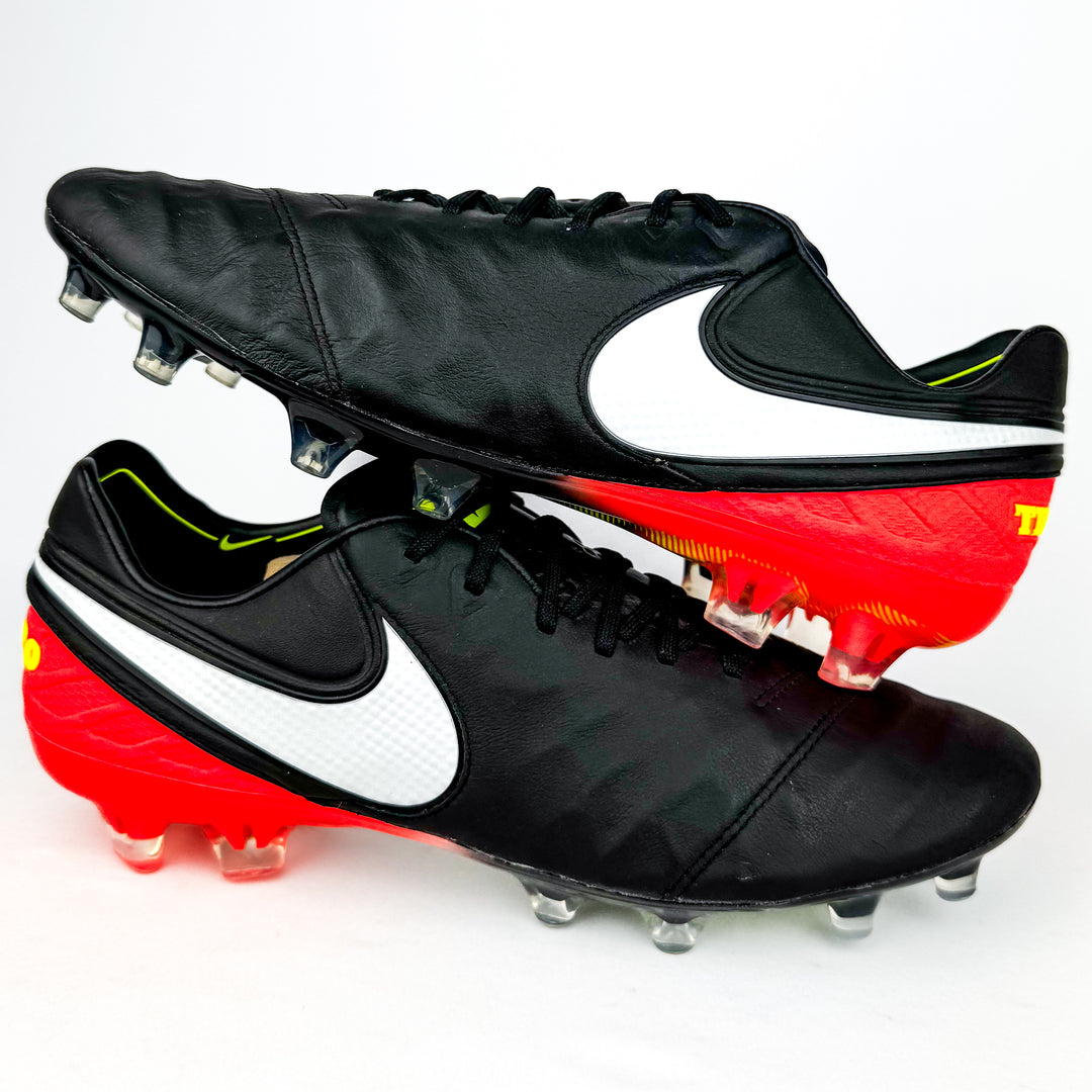 Nike Tiempo Legend VI Elite FG - Black/Hyper Orange/White/Volt *Brand New*