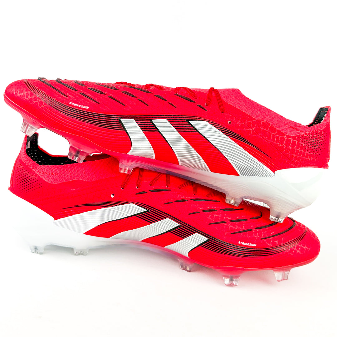 Adidas Predator Elite FG - Lucid Red/White/Core Black *Laced Mod*