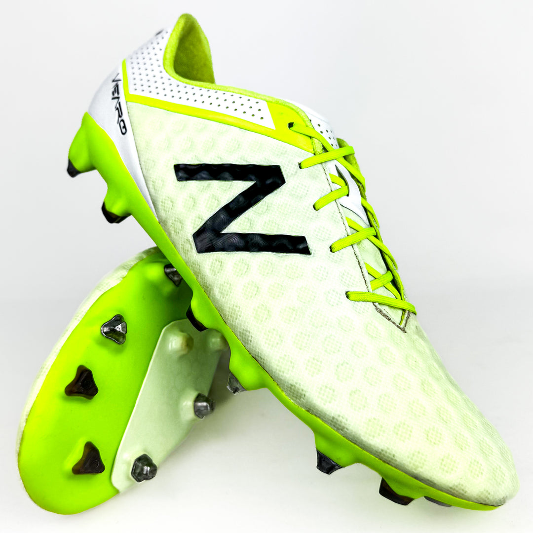 New Balance Visaro Pro SG - White/Toxic Green/Black *Wore Once*