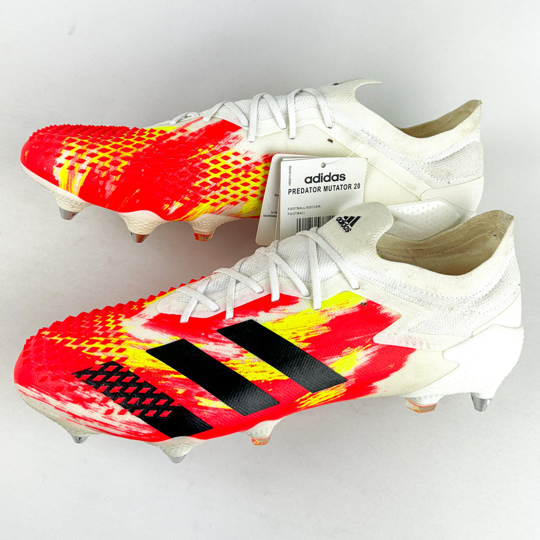 Adidas Predator 20.1 Mutator Low SG - White/Pop Red/Solar Yellow/Black *Brand New*