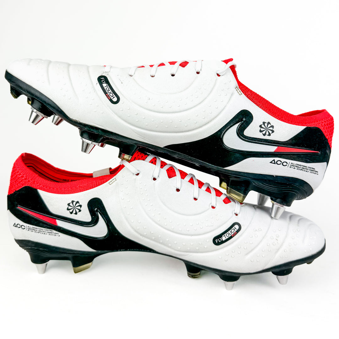 Nike Tiempo Legend 10 Elite SG-Pro - White/Hyper Crimson/Black *Pre-Owned*