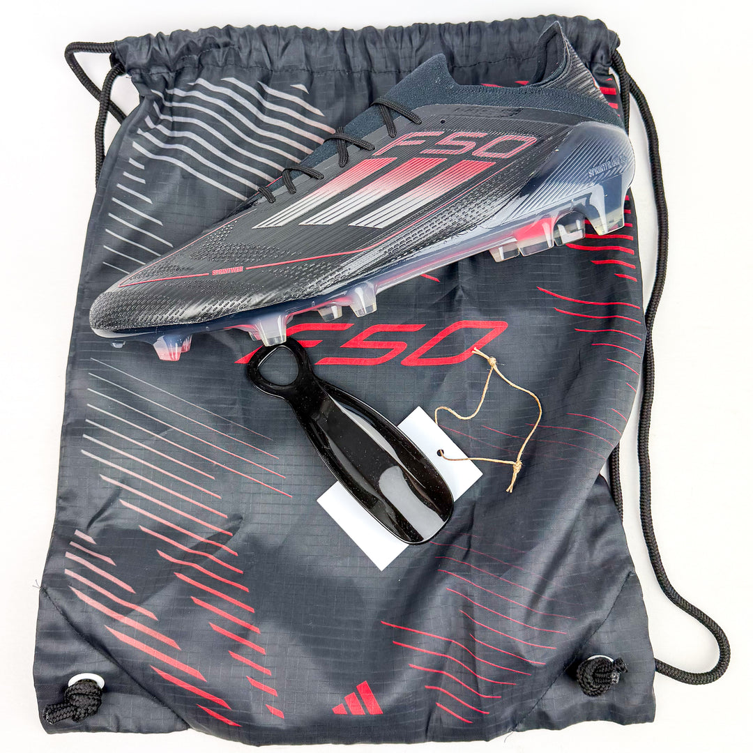 Adidas F50 Elite FG - Black/Iron Metallic/Lucid Red *Rodrygo Custom*