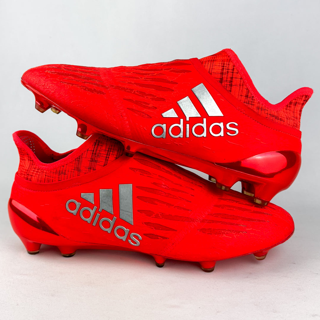 Adidas X 16+ PureChaos FG - Solar Red/Silver Metallic/Hi-Res Red *Wore Once*