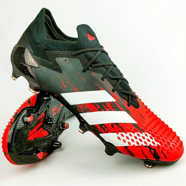 Adidas Predator 20.1 Mutator Low FG - Black/Active Red/White *Brand New*