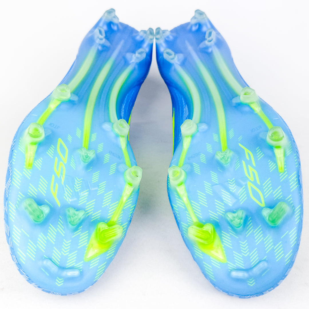 Adidas F50 Elite FG - Lucid Ray Blue/Team Solar Yellow/Lucid Aquamarine *Laced Mod*