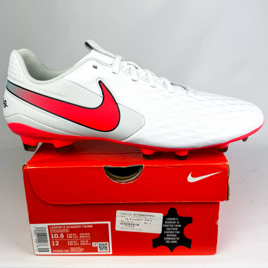 Nike Tiempo Legend 8 Academy FG - White/Flash Crimson/Photon Dust *In Box*