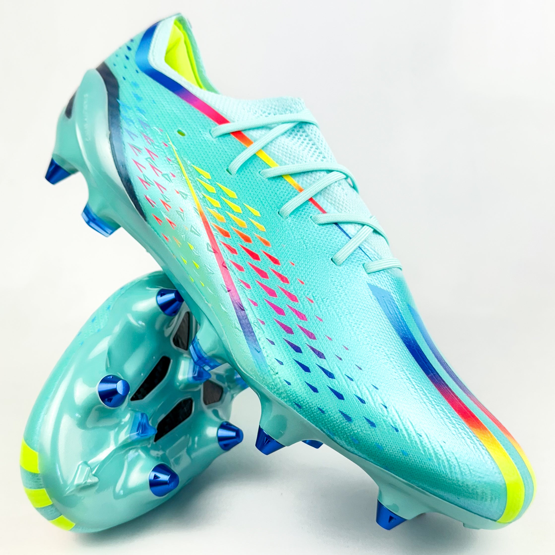 Adidas X Speedportal .1 SG Clear Aqua Solar Red Power Blue Brand Ne PM Boots