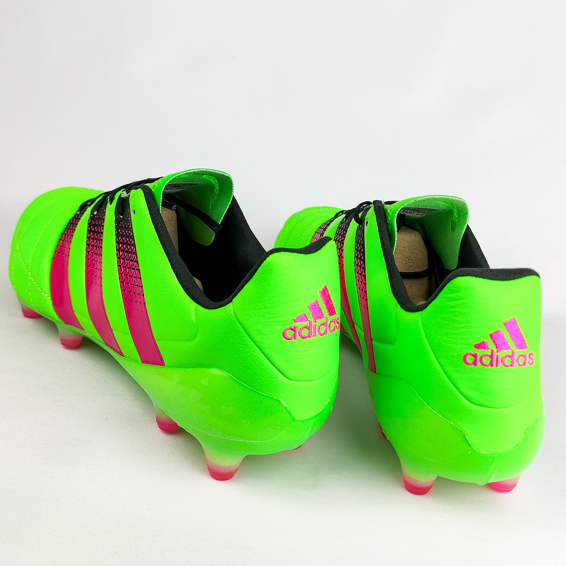 Adidas Ace 16.1 Leather FG Solar Green Shock Pink Black In Box