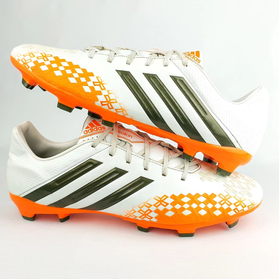 Adidas Predator LZ II Absolion FG - White/Earth Green/Solar Zest *Wore Once*