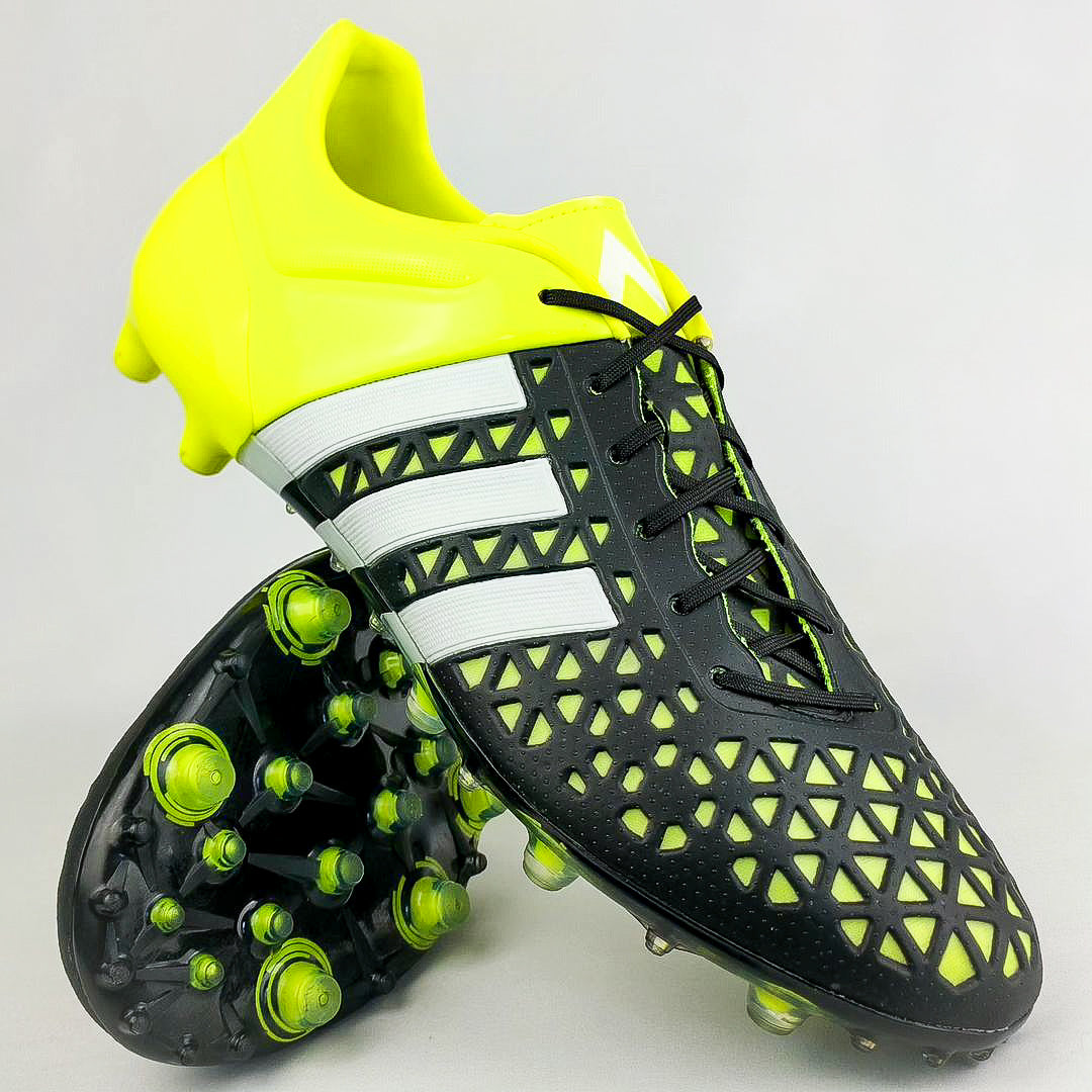 Adidas Ace 15.1 FG - Black/Solar Yellow/White *Wore Once*