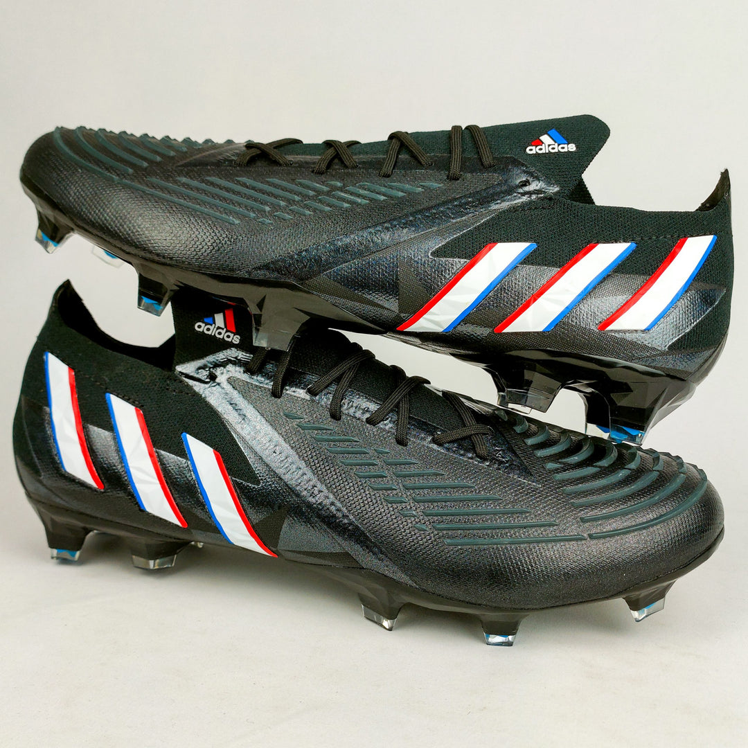 Adidas Predator Edge .1 Low FG - Core Black/White/Vivid Red/Bold Blue *Brand New*