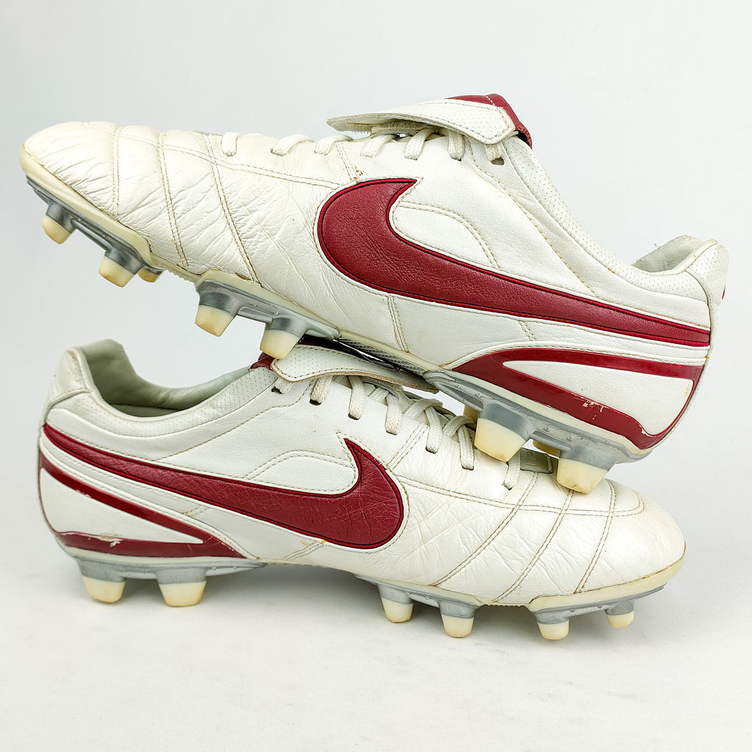 Nike Tiempo Legend II Air Zoom FG - White/Team Red/Deep Burgundy *Pre-Owned*